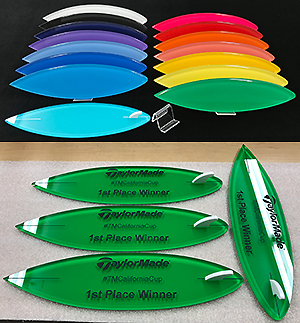 Acrylic Surfboard Trophies & Awards