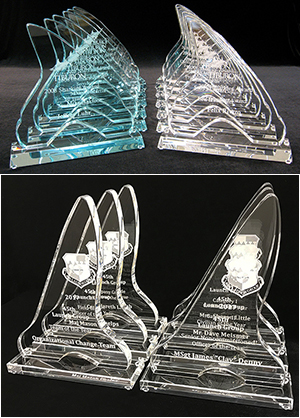 Acrylic Shark Tooth Trophies and Awards